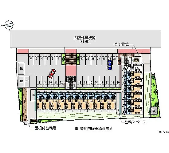 ★手数料０円★八尾市西高安町　月極駐車場（LP）